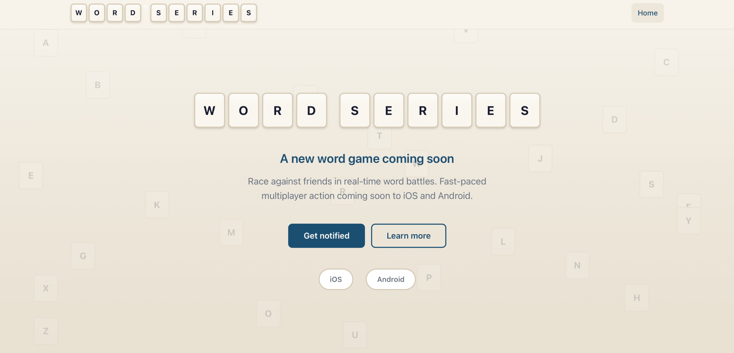 Word Series game screenshot